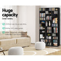 Artiss CD Storage Rack Bookshelf Black 5 Tier