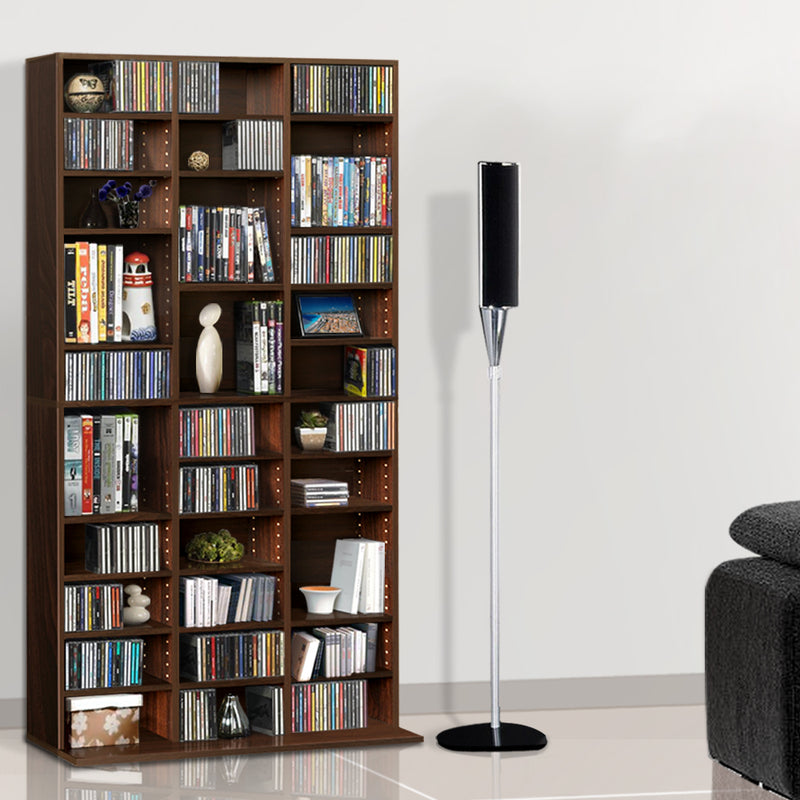 Artiss Bookshelf CD Storage Rack Walnut BERT