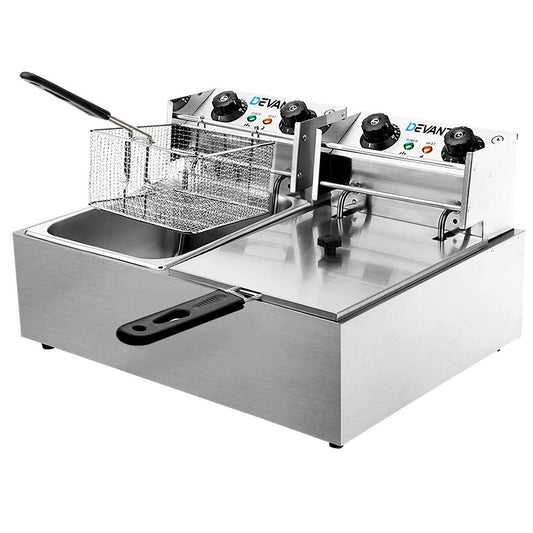 Devanti 20L Electric Deep Fryer Double Baskets 4400W