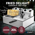 Devanti 20L Electric Deep Fryer Double Baskets 4400W