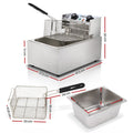 Devanti 10L Electric Deep Fryer Single Basket 2200W