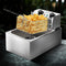 Devanti Commercial Electric Deep Fryer 10L Basket Chip Cooker Stainless Steel