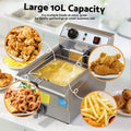 Devanti 3000W Electric Deep Fryer 10L Stainless Steel Basket Lid
