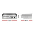 Devanti Electric Griddle 73cm 4400W Commercial BBQ Grill