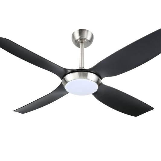 Devanti 52" Ceiling Fan DC Motor Light Remote Black