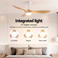 Devanti 52'' Ceiling Fan DC Motor w/Light w/Remote - Wood