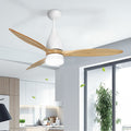 Devanti 52 Inch Ceiling Fan AC Motor Light Remote Light Wood