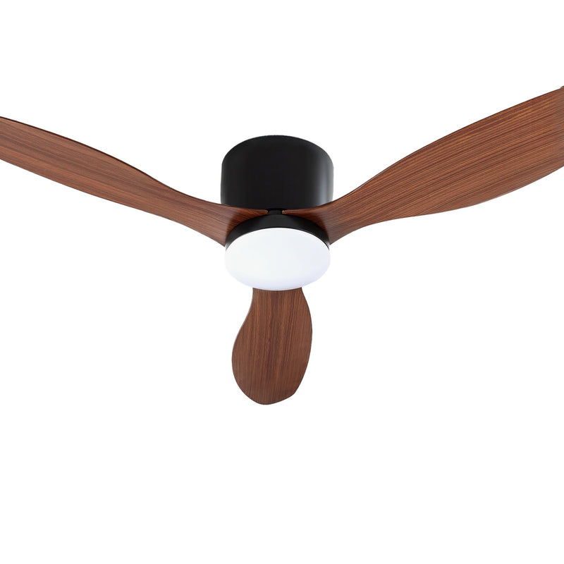 Devanti 52 Ceiling Fan DC Motor Light Remote Dark Wood