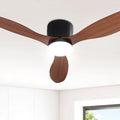 Devanti 52 Ceiling Fan DC Motor Light Remote Dark Wood