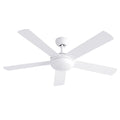 Devanti 52in Ceiling Fan 5 Blade DC Motor Light Remote White