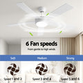 Devanti 52in Ceiling Fan 5 Blade DC Motor Light Remote White