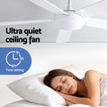 Devanti 52in Ceiling Fan 5 Blade DC Motor Light Remote White