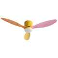 Devanti 52'' Ceiling Fan 3 Blade DC Motor Light Remote Yellow