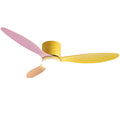 Devanti 52'' Ceiling Fan 3 Blade DC Motor Light Remote Yellow