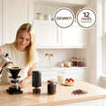 Devanti Electric Coffee Grinder USB-C Rechargeable 40 Grind Black