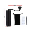 Devanti Manual Coffee Grinder 24 Settings Stainless Steel Burr