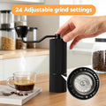Devanti Manual Coffee Grinder 24 Settings Stainless Steel Burr