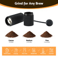 Devanti Manual Coffee Grinder 24 Settings Stainless Steel Burr