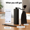 Devanti Manual Coffee Grinder 24 Settings Stainless Steel Burr