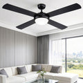 Devanti 52 Inch Ceiling Fan DC Motor Light Remote Black
