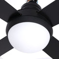Devanti 52 Inch Ceiling Fan DC Motor Light Remote Black