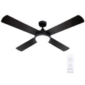 Devanti 52 Inch Ceiling Fan DC Motor Light Remote Black