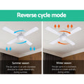 Devanti 52in Ceiling Fan DC Motor Light Remote White