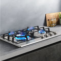 Comfee 60cm Gas Cooktop 4 Burner Stainless Steel NG LPG