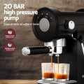 Devanti 20 Bar Espresso Coffee Machine Maker Black