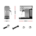 Devanti 20 Bar Espresso Coffee Machine Cafe Maker