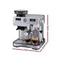 Devanti Coffee Machine Espresso Maker Grinder Milk Frother Steam Wand