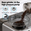 Devanti Coffee Machine Espresso Maker Grinder Milk Frother Steam Wand