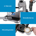 Devanti Coffee Machine Espresso Maker Grinder Milk Frother Steam Wand