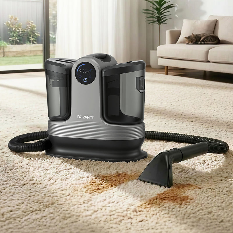 Devanti Carpet Washer Handheld 1700W 11kpa Rapid Heating Black
