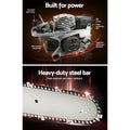 Giantz 65cc Petrol Chainsaw 24 Inch Bar Chain Saw Tree Pruner 2 Stroke E-Start