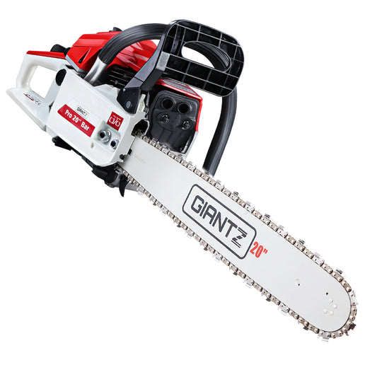 Giantz 58CC Petrol Chainsaw 20" Bar E-Start Commercial White