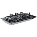 Devanti Gas Cooktop 30cm 2 Burner Built-in Stove Glass Cook Top NG LPG Wok