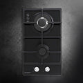 Devanti Gas Cooktop 30cm 2 Burner Built-in Wok NG LPG