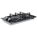 Devanti Gas Cooktop 30cm 2 Burner Built-in Wok NG LPG