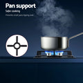 Devanti Gas Cooktop 30cm 2 Burner Built-in Wok NG LPG