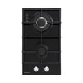 Devanti Gas Cooktop 30cm 2 Burner Built-in Wok NG LPG