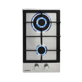 Devanti Gas Cooktop 30cm 2 Burner Silver