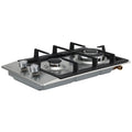 Devanti Gas Cooktop 30cm 2 Burner Silver Stainless