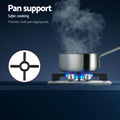 Devanti Gas Cooktop 30cm 2 Burner Silver Stainless