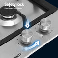 Devanti Gas Cooktop 30cm 2 Burner Silver Stainless