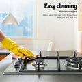 Devanti Gas Cooktop 30cm 2 Burner Silver Stainless
