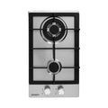 Devanti Gas Cooktop 30cm 2 Burner Silver Stainless