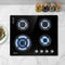 Devanti Gas Cooktop 60cm 4 Burner Black