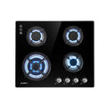 Devanti Gas Cooktop 60cm 4 Burner Black