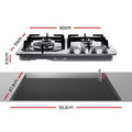 Devanti Gas Cooktop 60cm 4 Burner Silver